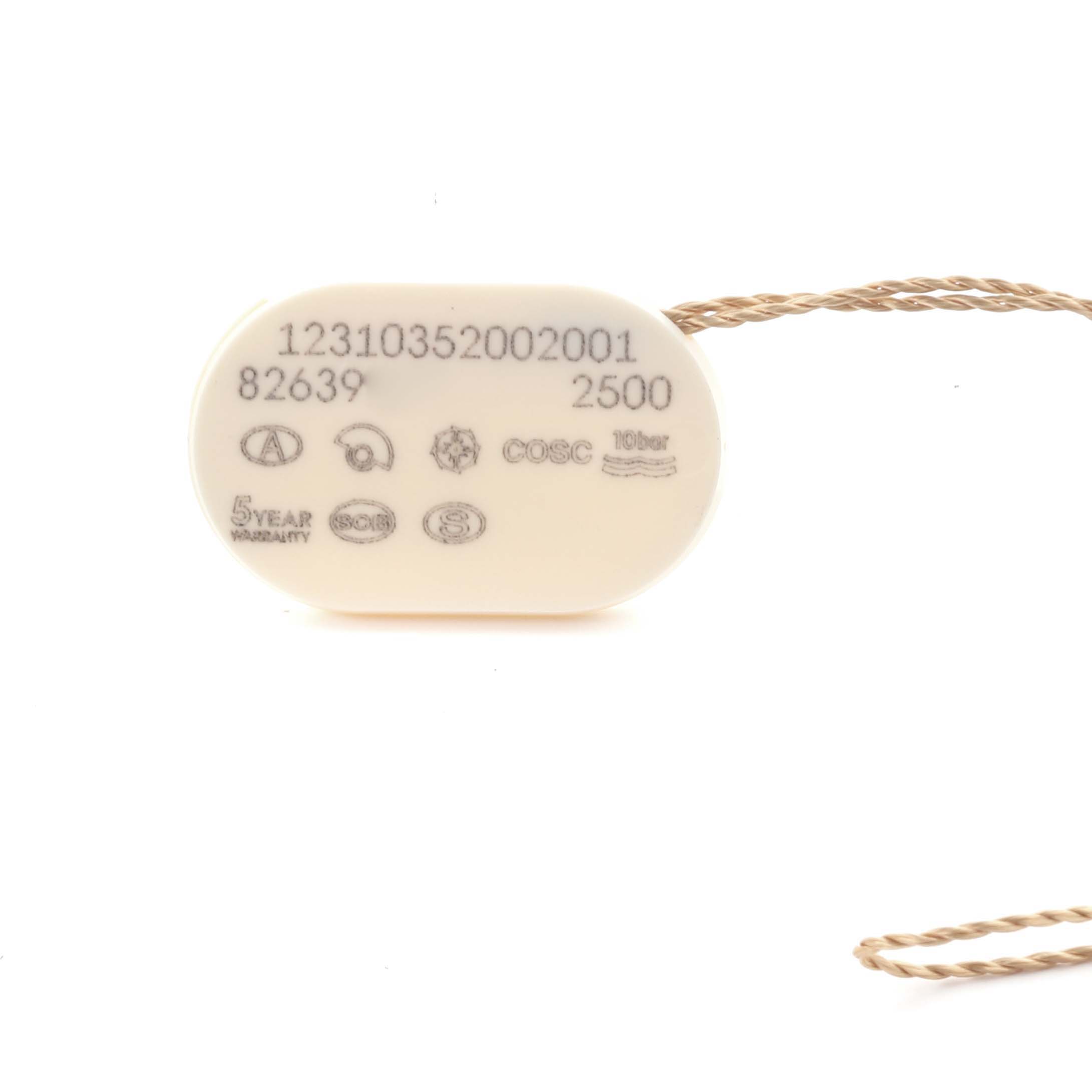 The image shows a tag with model details and certifications for the Omega Seamaster 210.30.42.20.01.001 Men
s Stainless Steel Black Dial 210.30.42.20.01.001 Men
s Stainless Steel Black Dial watch.