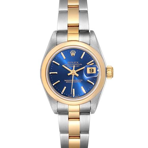 Photo of Rolex Datejust Steel 18k Yellow Gold Blue Dial Ladies Watch 79163