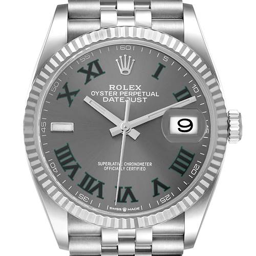 Photo of Rolex Datejust Steel White Gold Wimbledon Dial Mens Watch 126234 Unworn