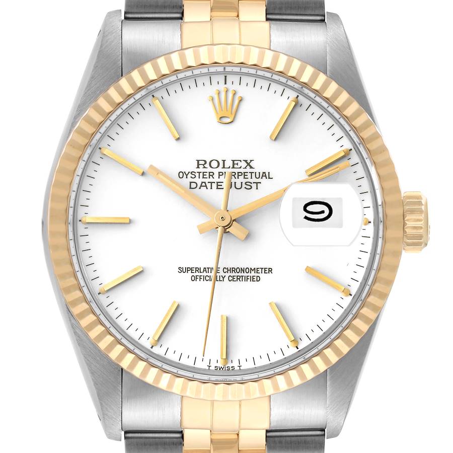 Rolex Datejust Steel Yellow Gold Vintage Mens Watch 16013 SwissWatchExpo