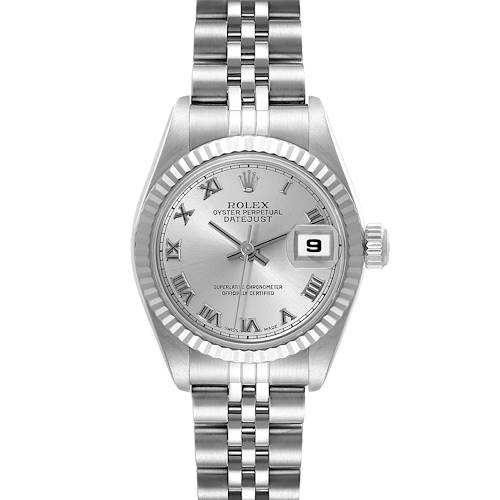 Photo of Rolex Datejust White Gold Silver Dial Steel Ladies Watch 79174 Box Papers