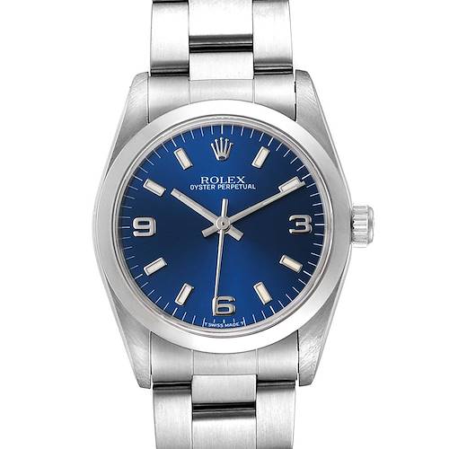 Photo of Rolex Midsize 31mm Blue Dial Automatic Steel Ladies Watch 67480