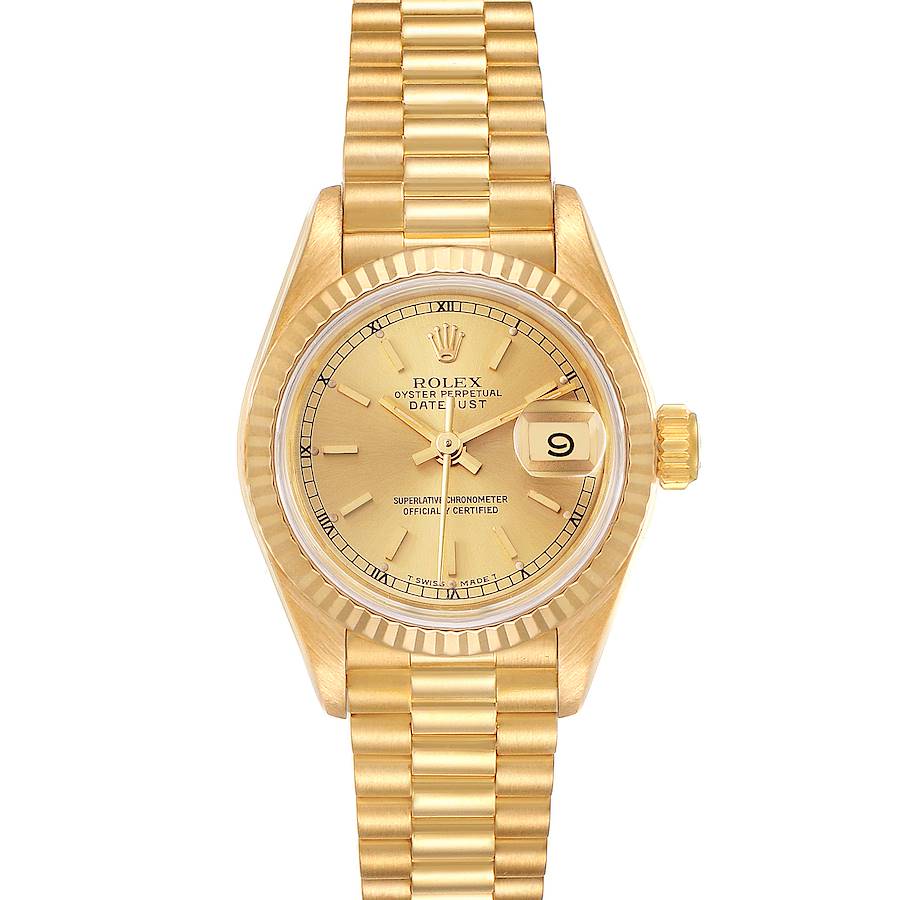 Rolex President Datejust Yellow Gold Ladies Watch 69178 Box Papers SwissWatchExpo