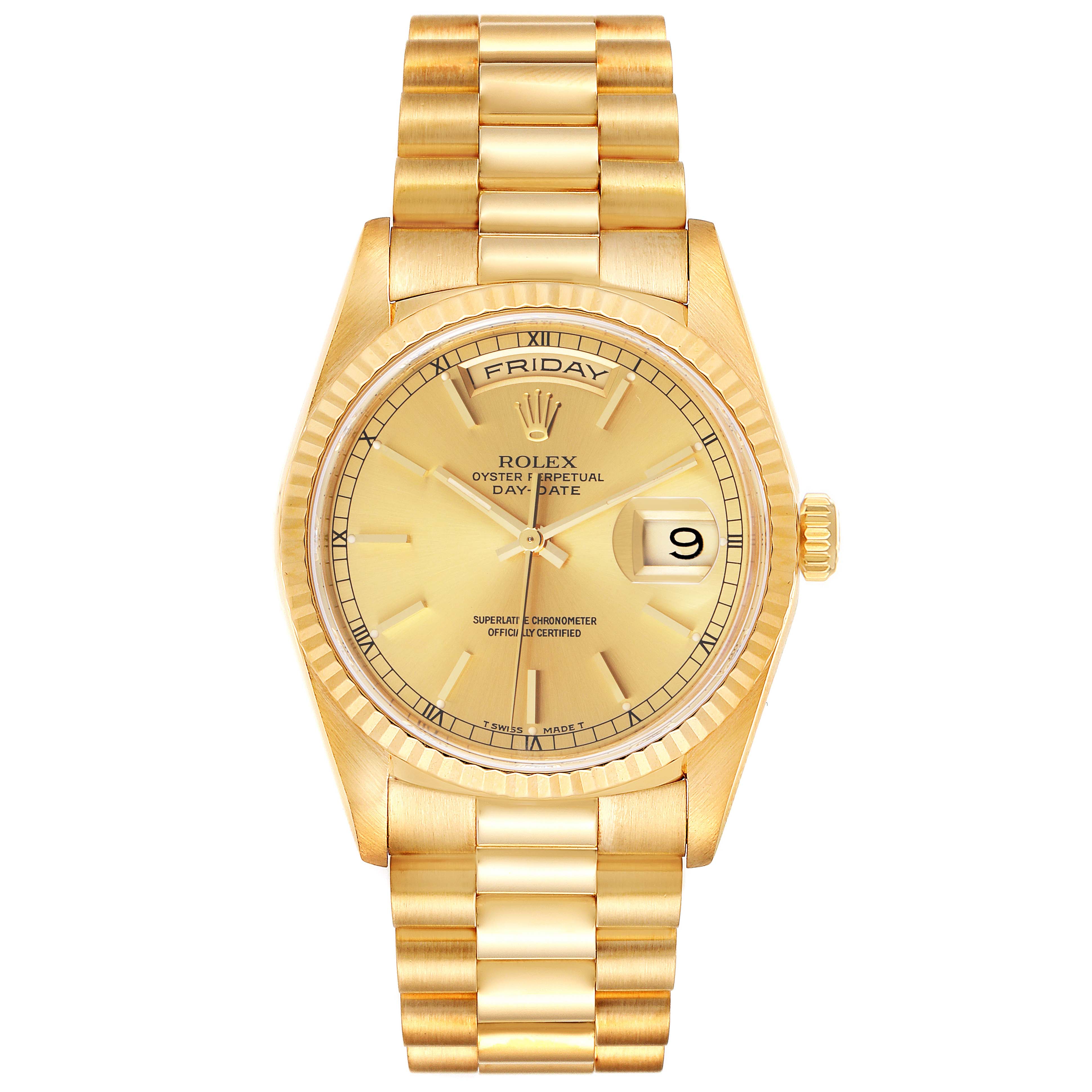 Rolex President Yellow Gold 18238 | Stock 38677 | SwissWatchExpo