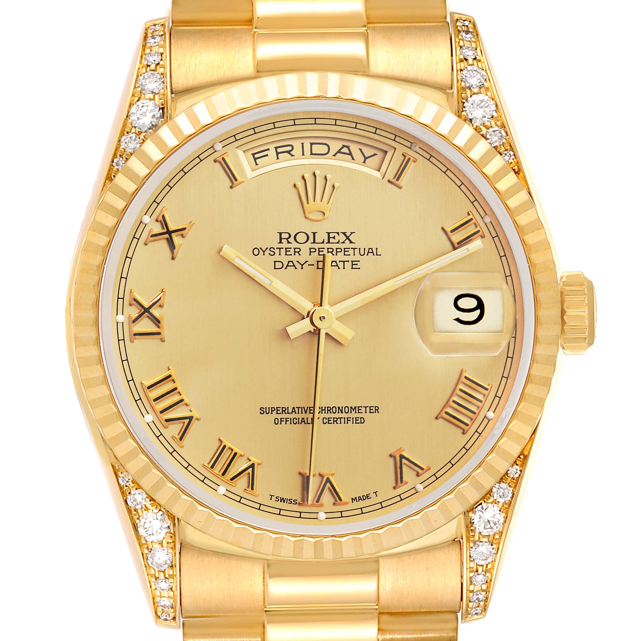 ベース PP Rolex President White Gold 18389MG | Stock 61562