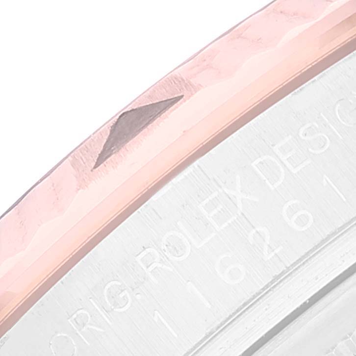 This image shows a close-up of the bezel and engraved side of a Turn-o-Graph model by Rolex.