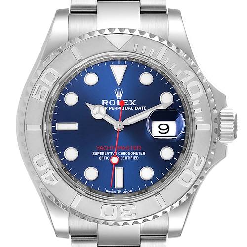 Photo of Rolex Yachtmaster Stainless Steel Platinum Blue Dial Mens Watch 126622