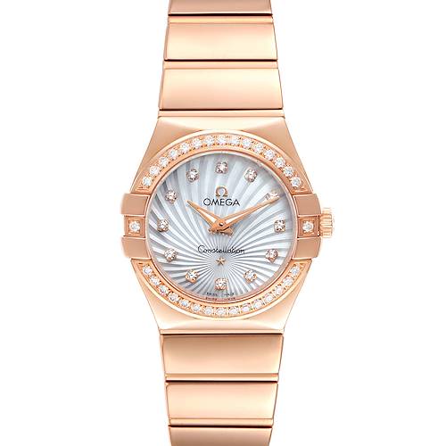 Photo of Omega Constellation Rose Gold Mother of Pearl Diamond Ladies Watch 123.55.24.60.55.005