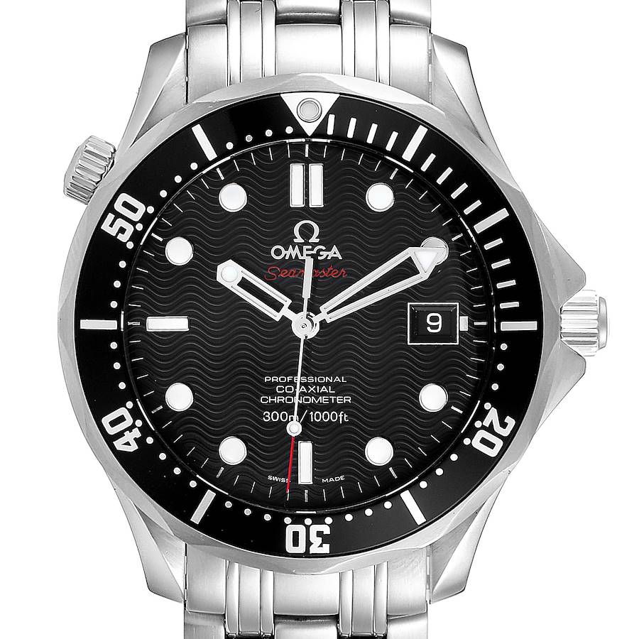 Omega Seamaster Black Dial Steel Mens Watch 212.30.41.20.01.002 Card SwissWatchExpo