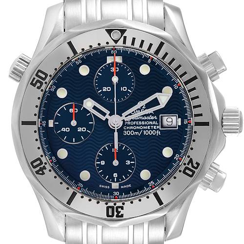 Photo of NOT FOR SALE Omega Seamaster Chronograph Blue Dial Steel Mens Watch 2598.80.00 PARTIAL PAYMENT +2 EXTRA LINKS