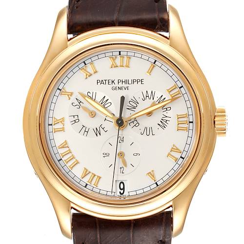 Photo of Patek Philippe Complications Annual Calendar Yellow Gold Watch 5035 5035G Papers