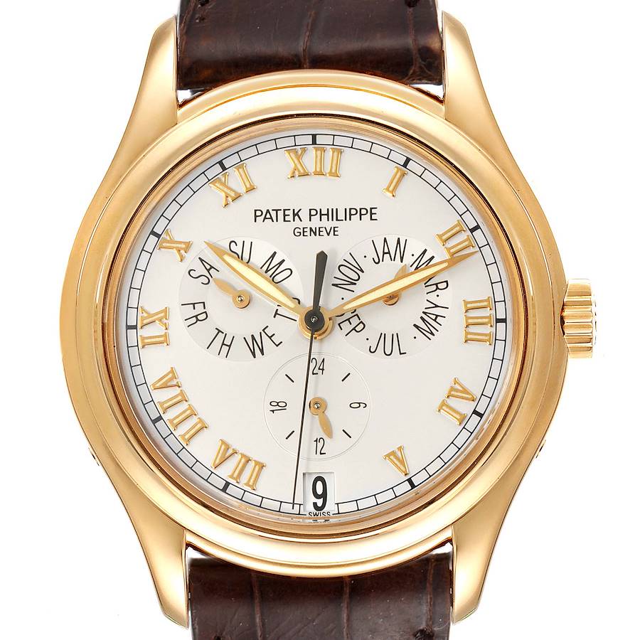 Patek Philippe Complications Annual Calendar Yellow Gold Watch 5035 5035j Papers SwissWatchExpo