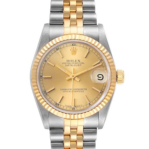 Photo of Rolex Datejust Midsize 31mm Steel Yellow Gold Ladies Watch 68273 Box