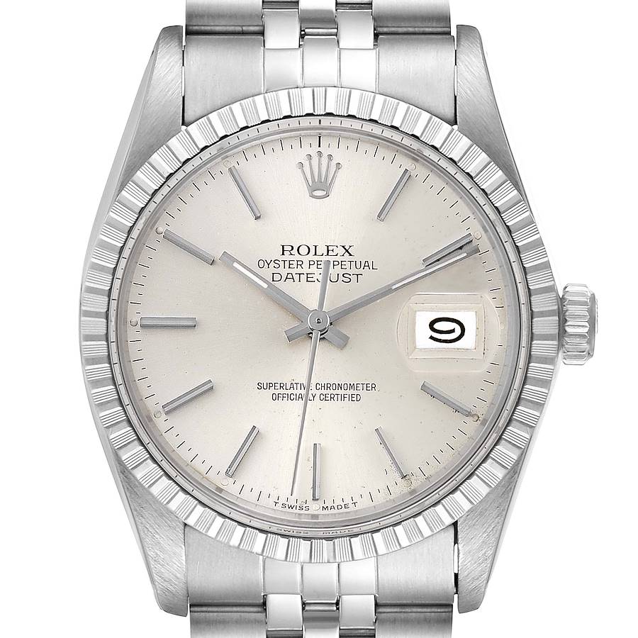 dvs. Gymnastik karakter Rolex Datejust Silver Dial Vintage Steel Mens Watch 16030 | SwissWatchExpo
