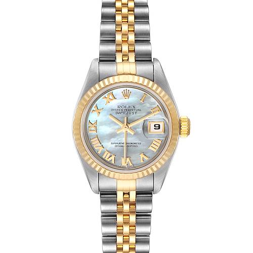 Photo of Rolex Datejust Steel Yellow Gold MOP Roman Dial Ladies Watch 79173