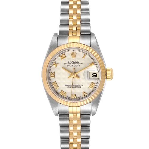 Photo of Rolex Datejust Steel Yellow Gold Pyramid Dial Ladies Watch 79173