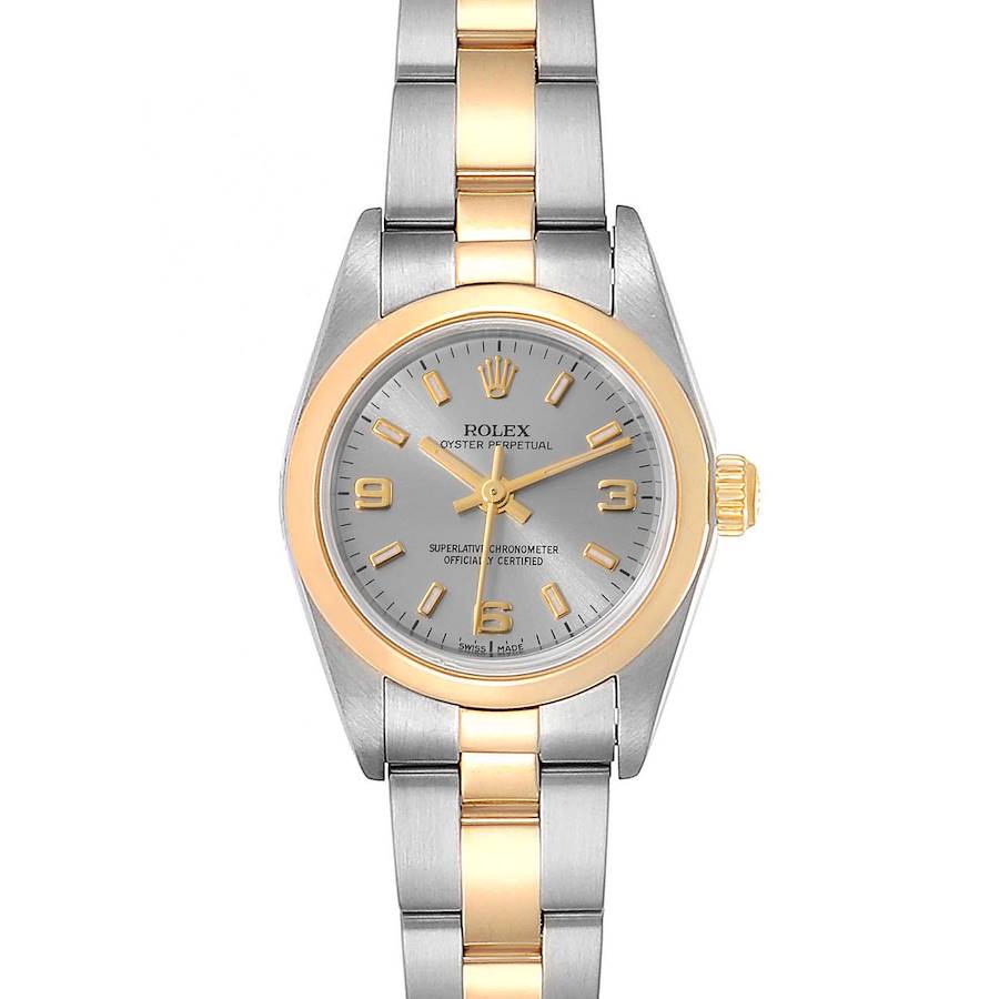 Rolex Oyster Perpetual Nondate Steel Yellow Gold Ladies Watch 76183 Box SwissWatchExpo