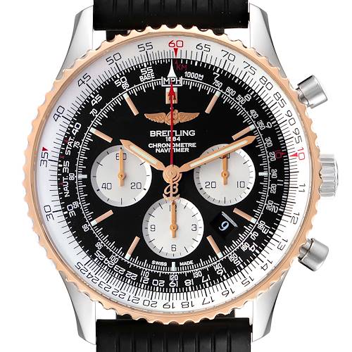 Photo of NOT FOR SALE Breitling Navitimer 01 46mm Steel Rose Gold Black Dial Mens Watch UB0127 PARTIAL PAYMENT