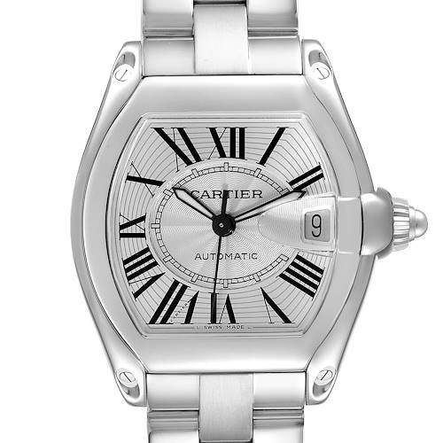 Photo of Cartier Roadster Silver Dial Steel Mens Watch W62000V3