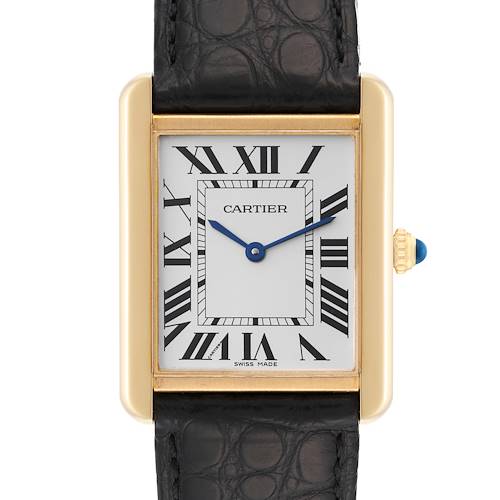 Photo of Cartier Tank Solo Large Yellow Gold Steel Mens Watch W5200004
