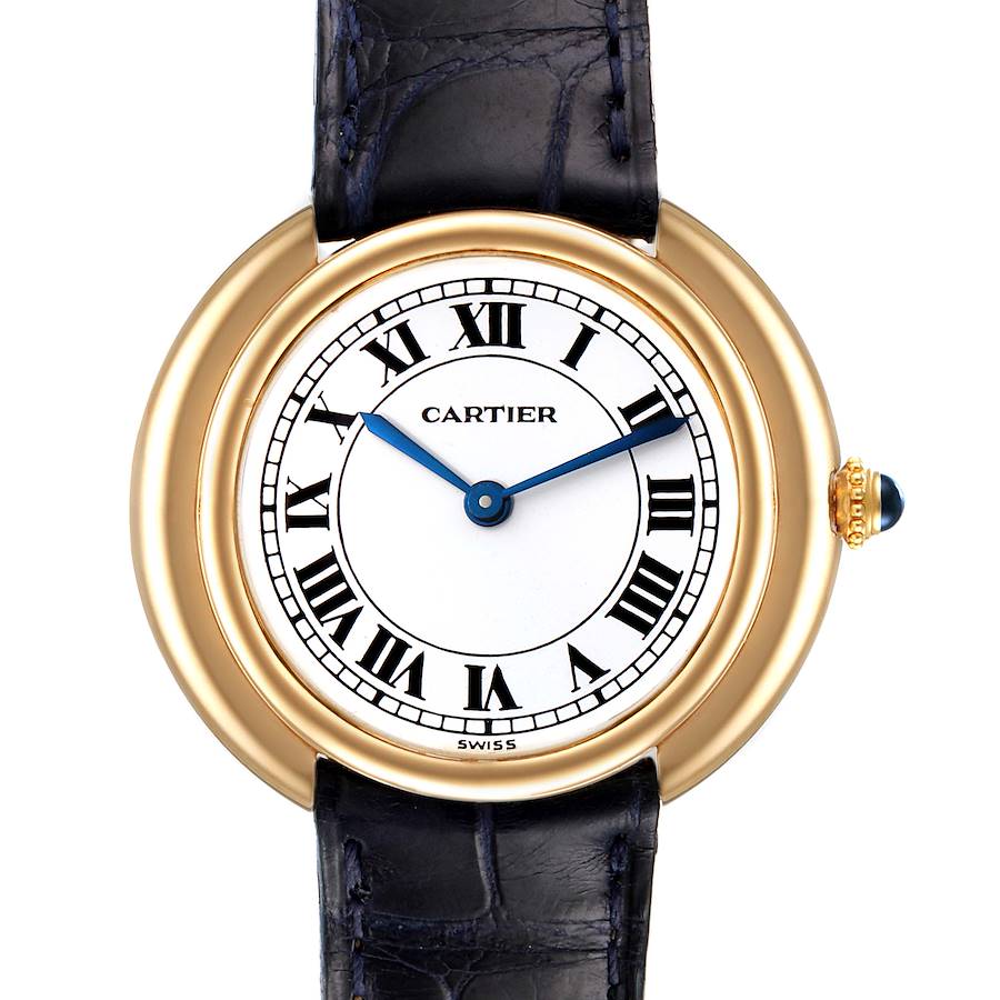Cartier Vendome 18k Yellow Gold Silver Dial Mechanical Ladies Watch SwissWatchExpo