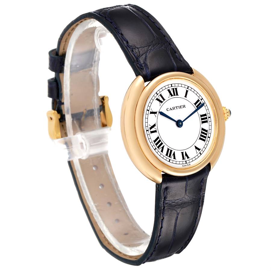 Cartier Vendome 18k Yellow Gold Silver Dial Mechanical Ladies