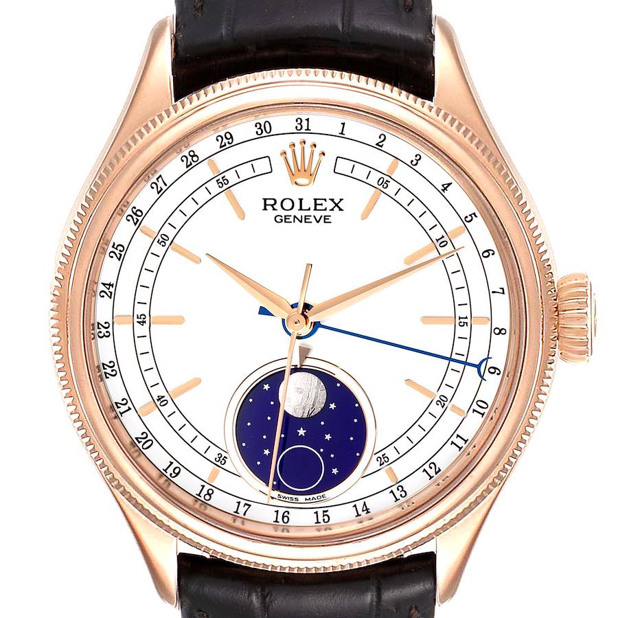 Rolex Cellini Moonphase Everose Gold Automatic Mens Watch 50535 Box Card SwissWatchExpo