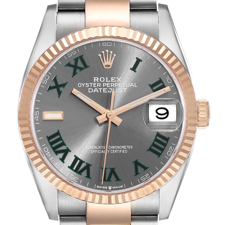 Rolex Datejust Wimbledon Dial Steel Rose Gold Mens Watch 126231 Unworn SwissWatchExpo