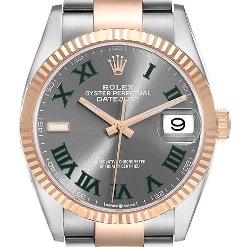 Photo of Rolex Datejust Wimbledon Dial Steel Rose Gold Mens Watch 126231 Unworn