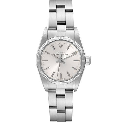 Photo of Rolex Oyster Perpetual Silver Dial Steel Ladies Watch 67230 Box Papers