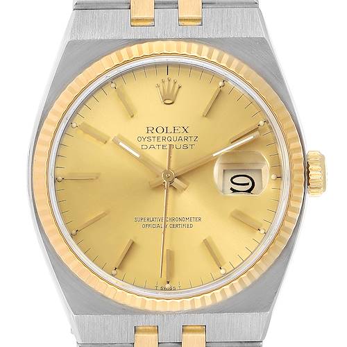Photo of Rolex Oysterquartz Datejust 36mm Steel Yellow Gold Mens Watch 17013