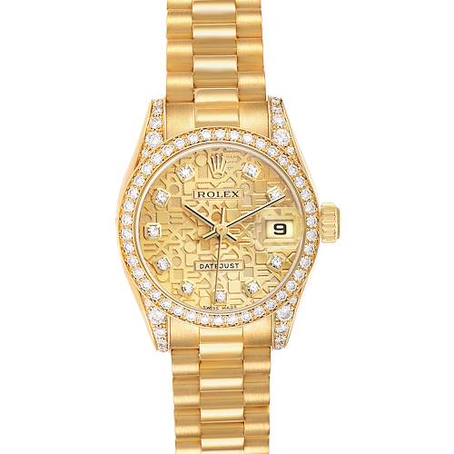 Photo of Rolex President Datejust Yellow Gold Diamond Ladies Watch 179158