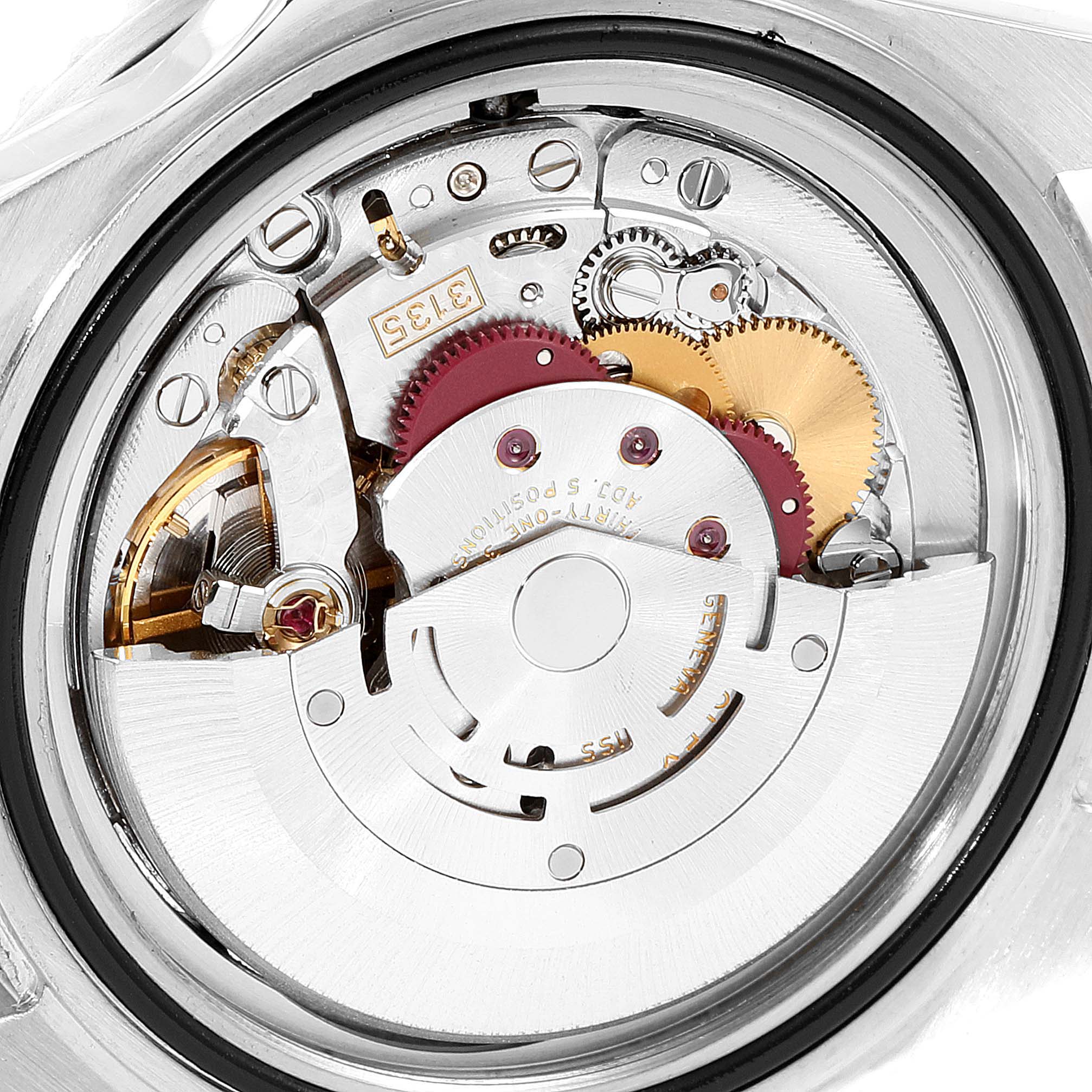 This image shows the internal movement mechanism of the Rolex Submariner 16610 Men's Stainless Steel Black Dial 16610 Men's Stainless Steel Black Dial watch from a close-up, top-down angle.