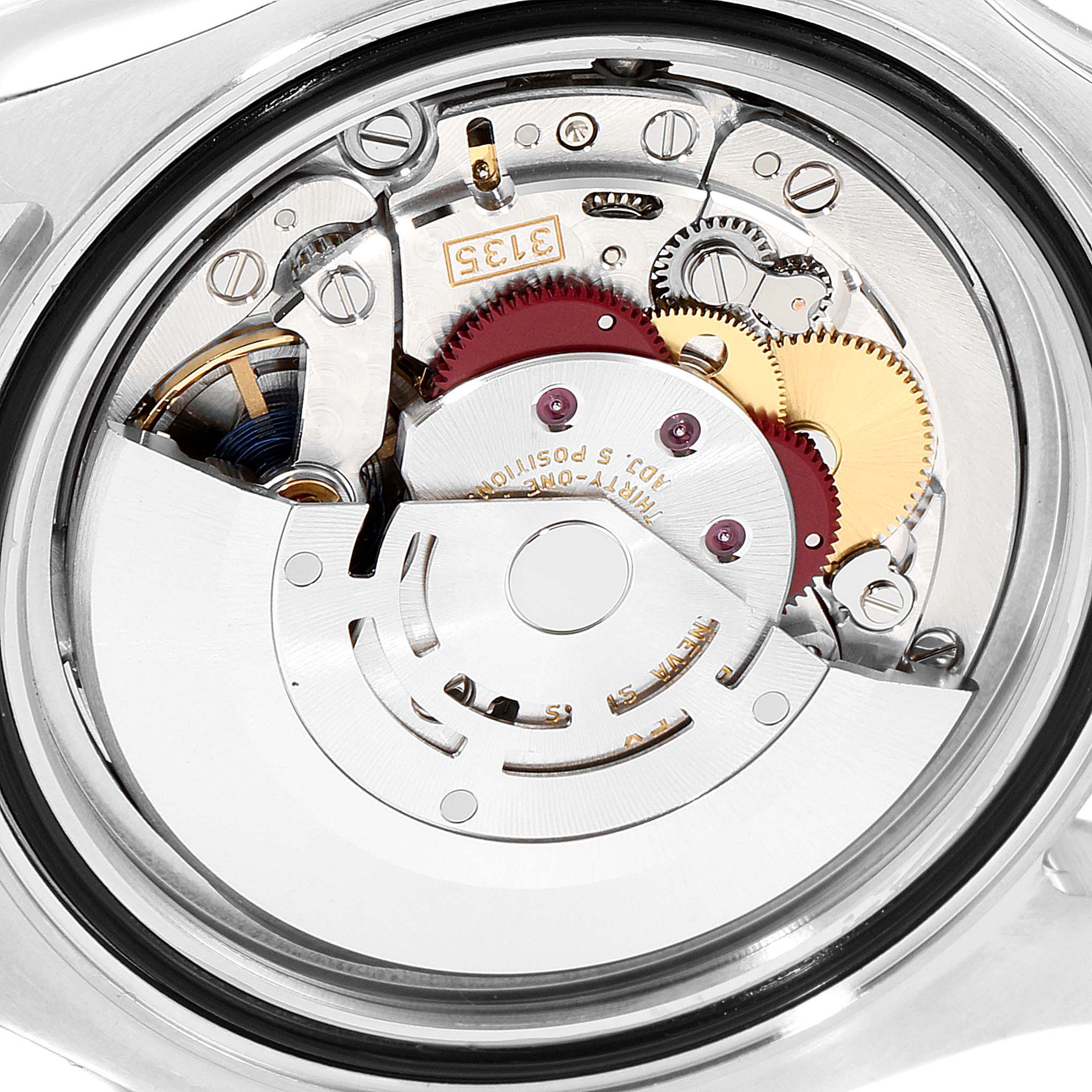 The image shows a close-up view of the movement mechanism inside the Rolex Yacht-Master 116622 Men's Stainless Steel Blue Dial 116622 Men's Stainless Steel Blue Dial watch.