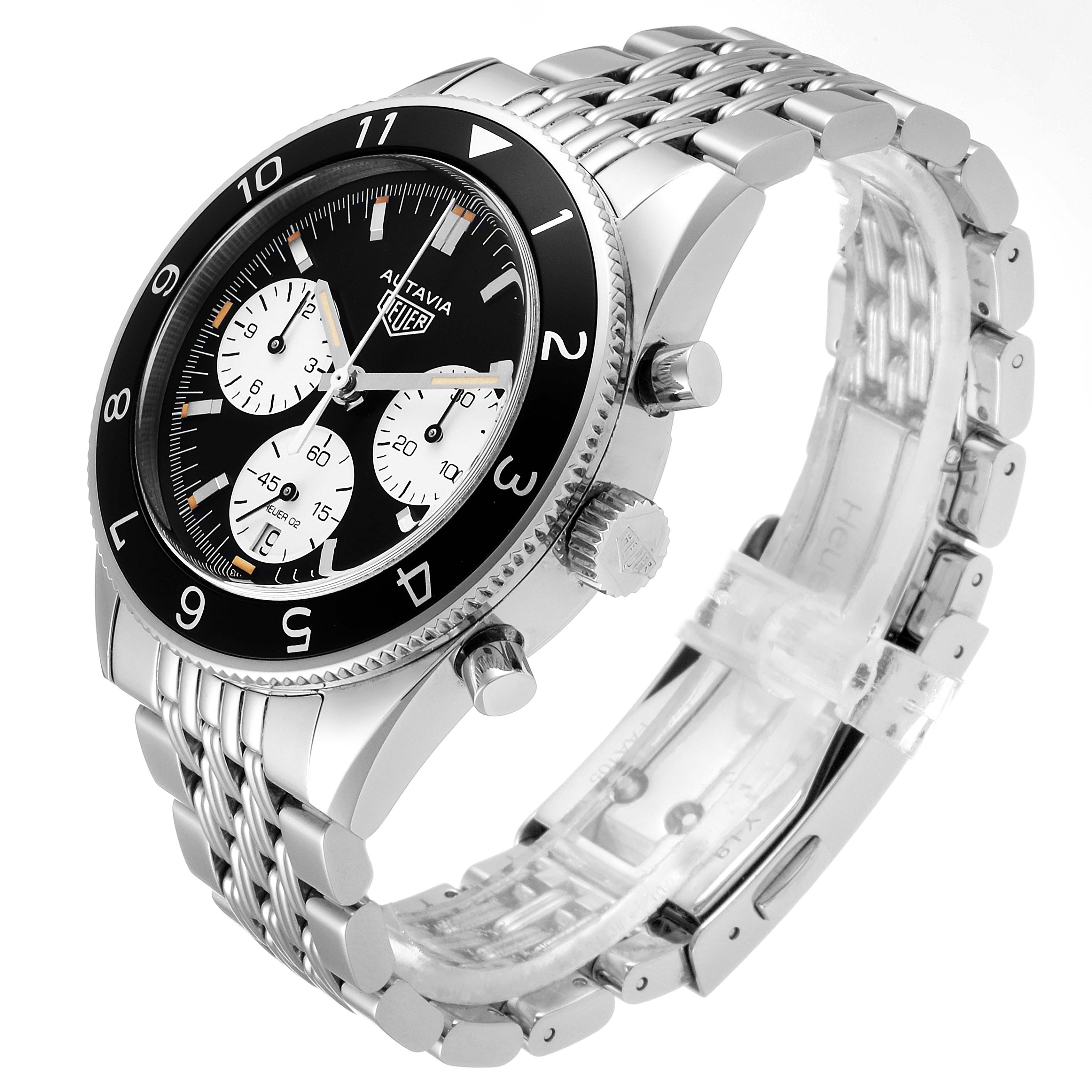 Tag Heuer Autavia Heritage Calibre Heuer 02 Steel Mens Watch CBE2110 ...