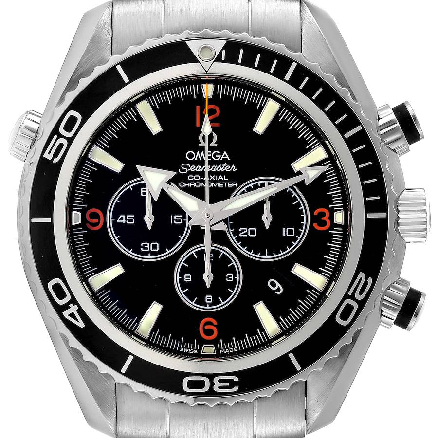Omega Seamaster Planet Ocean Chronograph Steel Watch 2210.50.00 SwissWatchExpo