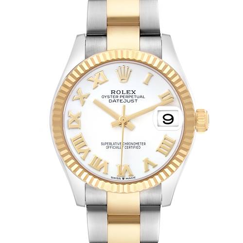 Photo of Rolex Datejust Midsize 31 Steel Yellow Gold White Dial Ladies Watch 278273