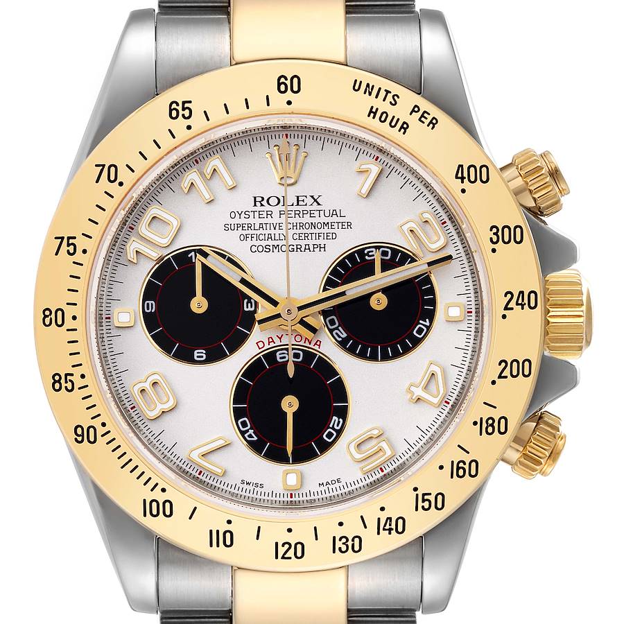 Rolex Daytona Panda Dial Steel Yellow Gold Mens Watch 116523 Box Card SwissWatchExpo