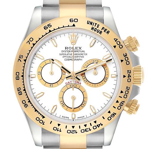 Photo of Rolex Daytona Steel Yellow Gold White Dial Mens Watch 126503 Box Card