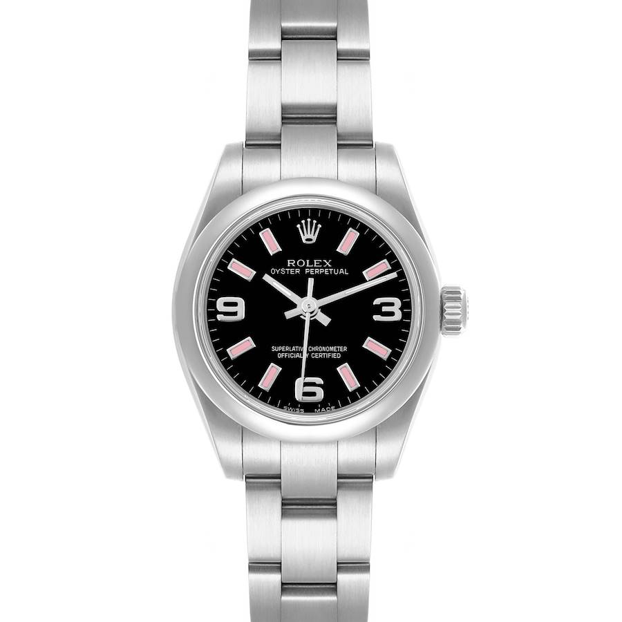 The Rolex Datejust watch is shown from a front angle, displaying the face, bezel, bracelet, and crown.