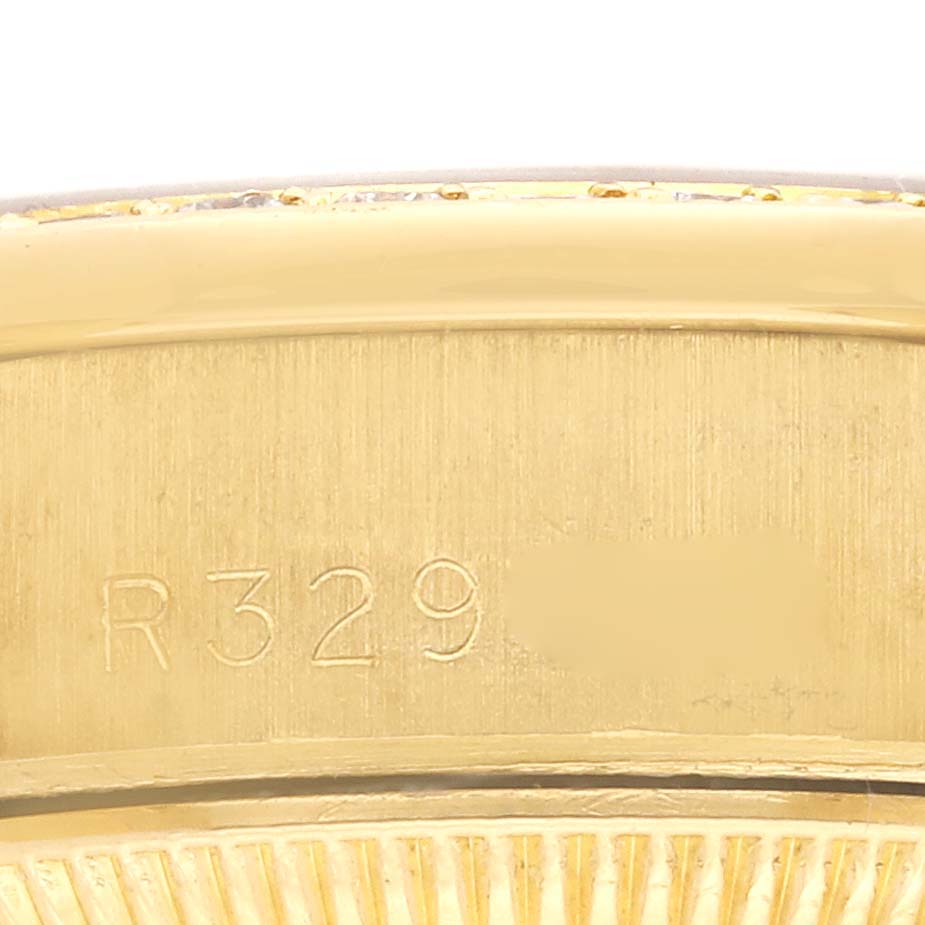 The image shows an engraving on the side of the Rolex Datejust model's watch case.