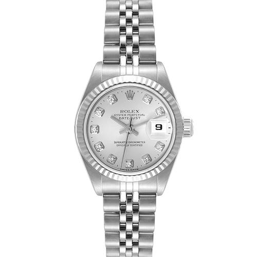 Photo of NOT FOR SALE:  Rolex Datejust Steel White Gold Silver Diamond Dial Ladies Watch 69174 - Partial Affirm Payment