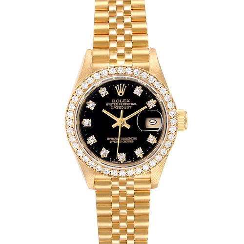 Photo of Rolex President Datejust Yellow Gold Diamond Ladies Watch 69138 Box Papers