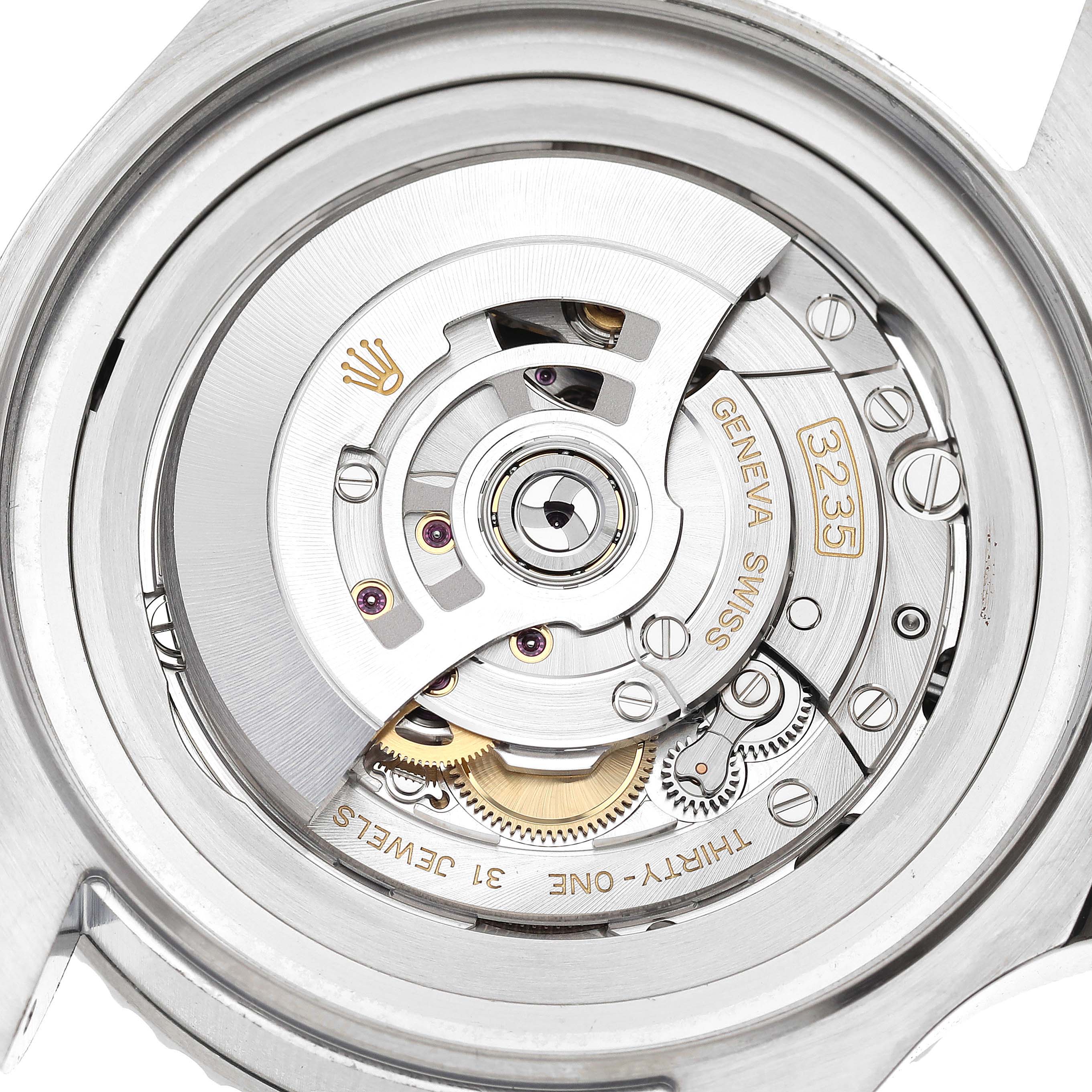 The image shows the back view of the Rolex Sea-Dweller 126660 Men's Stainless Steel Blue Dial 126660 Men's Stainless Steel Blue Dial watch, highlighting its intricate movement mechanism.