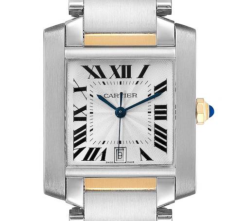 Photo of Cartier Tank Francaise Steel Yellow Gold Large Unisex Watch W51005Q4 Box