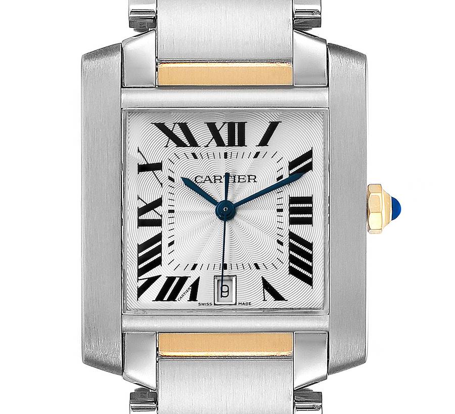 Cartier Tank Francaise Steel Yellow Gold Large Unisex Watch W51005Q4 ...
