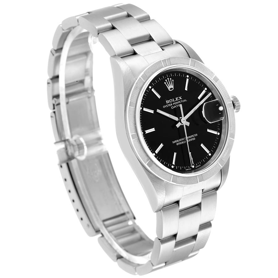 ROLEX 15210 K番 Rolex Oyster Perpetual Date 15210 Silver Dial Mens Watch Box