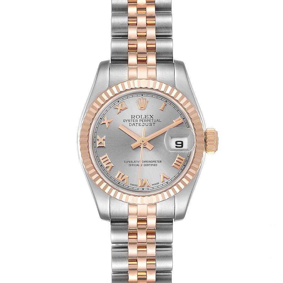 Rolex Datejust Steel Everose Gold Slate Dial Ladies Watch 179171 Box SwissWatchExpo