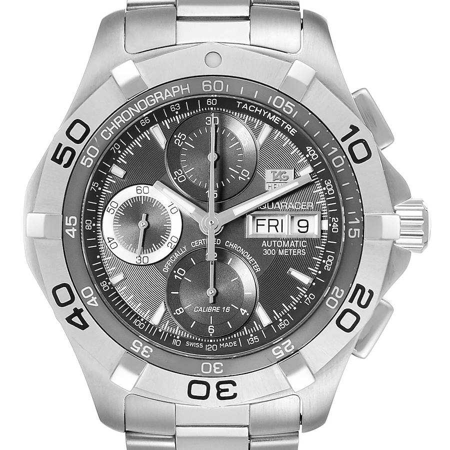 Tag Heuer Aquaracer Day Date Chronograph Steel Mens Watch CAF5011 SwissWatchExpo
