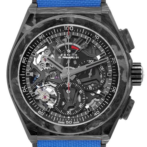 Photo of Zenith Defy El Primero 21 Carbon Fiber Mens Watch 10.9000.9004 Box Card